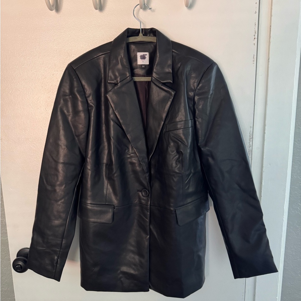 Cabi James Jacket Style - Black Faux Leather